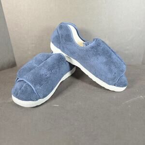 FootSmart Terry Terapeutic Slipper Adjustable Hook & Loop Panels Sz 10W Shoes